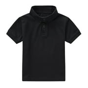 Toddler Boys Summer Casual Polo Shirt Short Sleeved Basic Polos Versatile Pullover T Shirt